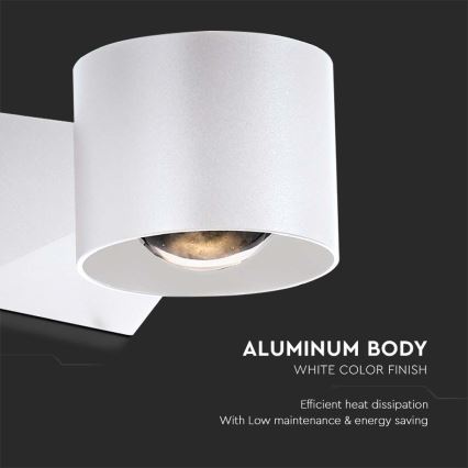 LED Spoljna zidna lampa LED/5W/230V 4000K IP65 bela