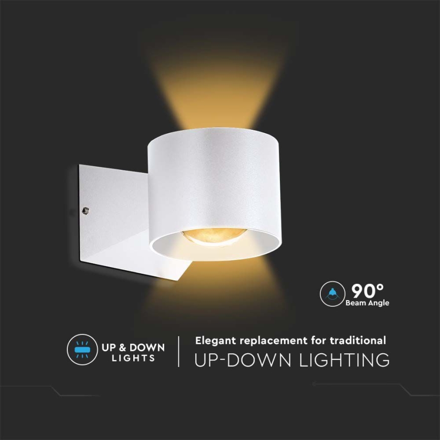 LED Spoljna zidna lampa LED/5W/230V 4000K IP65 bela