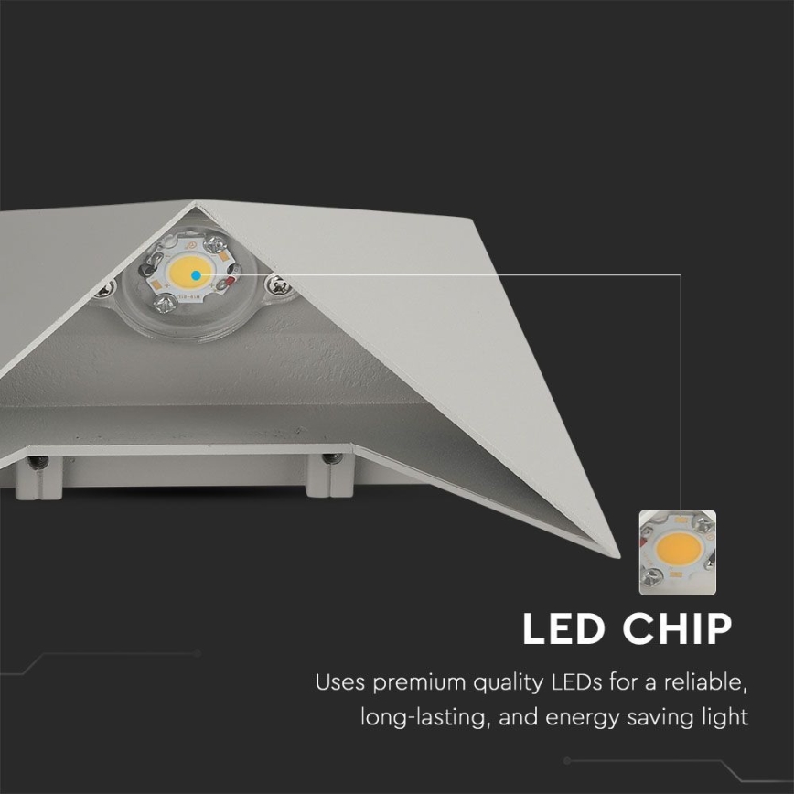 LED Spoljna zidna lampa LED/5W/230V 4000K IP65 sivo