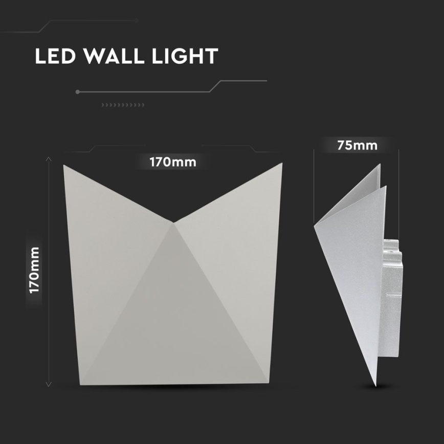 LED Spoljna zidna lampa LED/5W/230V 4000K IP65 sivo