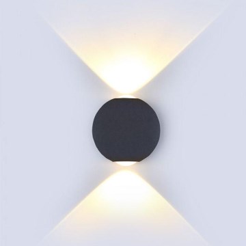 LED Spoljna zidna lampa LED/6W/230V 3000K IP65 crno