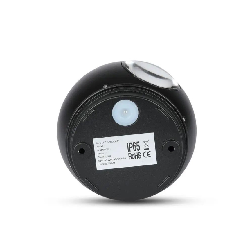 LED Spoljna zidna lampa LED/6W/230V 3000K IP65 crno