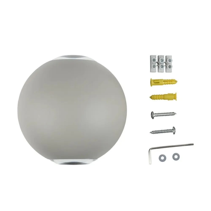 LED Spoljna zidna lampa LED/6W/230V 3000K IP65 sivo