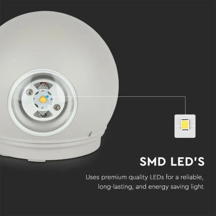 LED Spoljna zidna lampa LED/6W/230V 3000K IP65 sivo