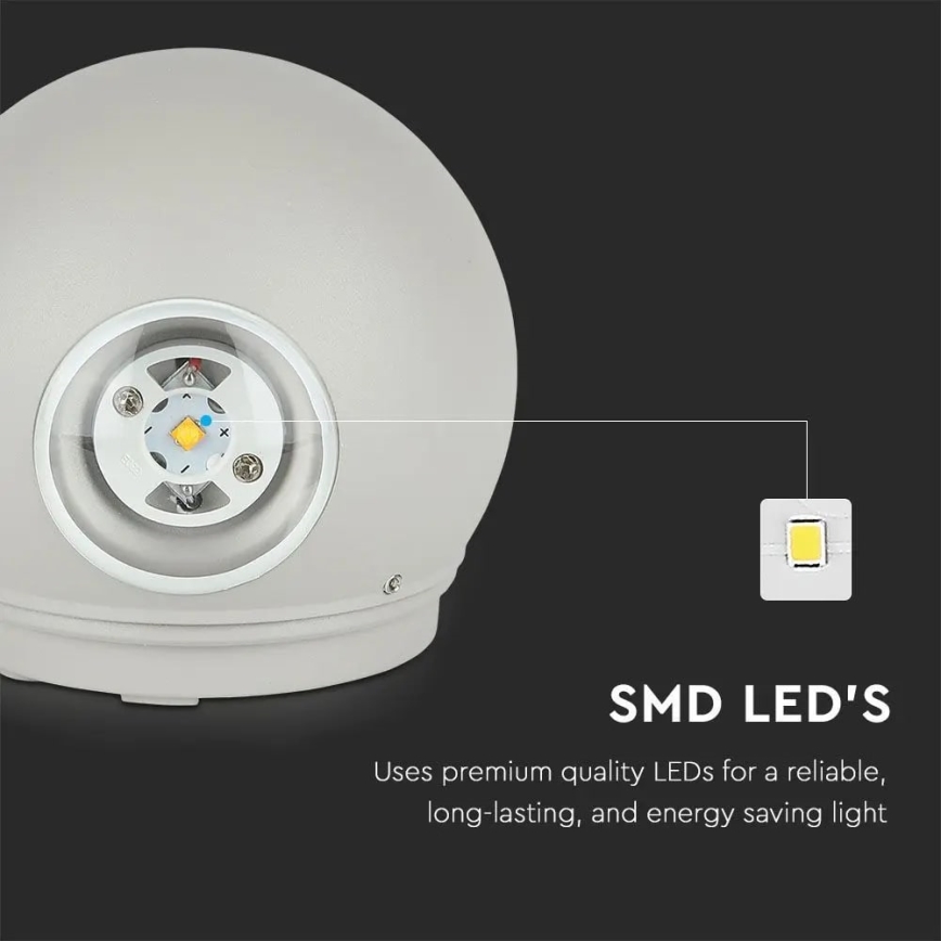 LED Spoljna zidna lampa LED/6W/230V 3000K IP65 sivo