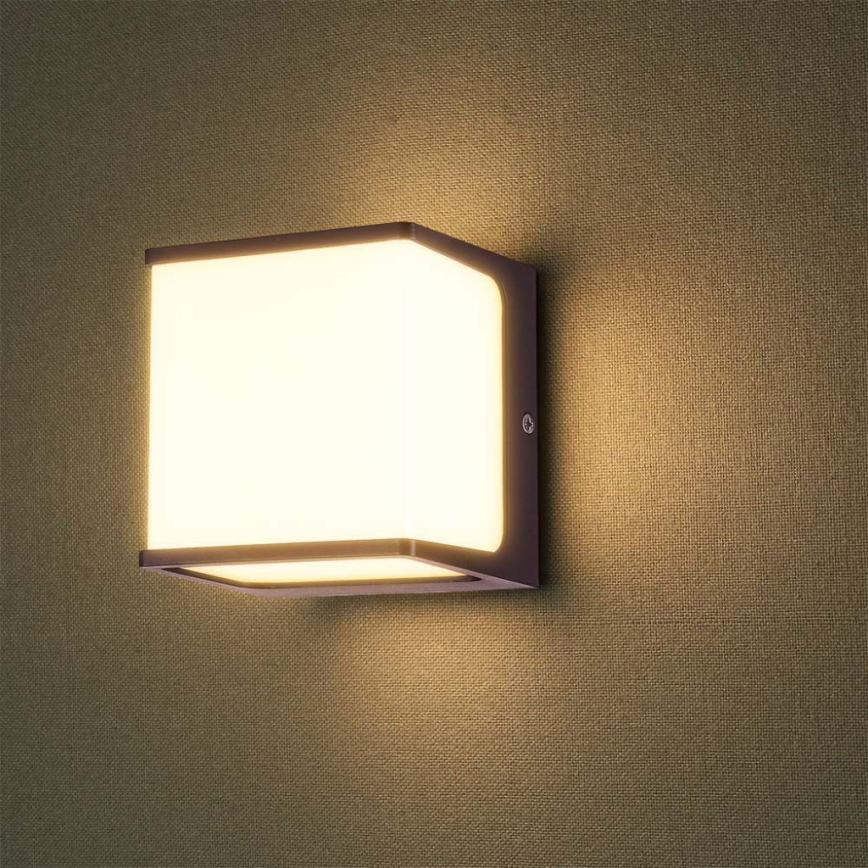 LED Spoljna zidna lampa LED/8W/230V IP65 3000K braon