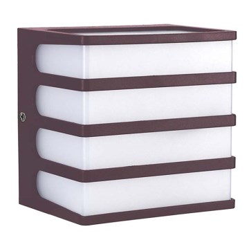 LED Spoljna zidna lampa LED/8W/230V IP65 3000K braon