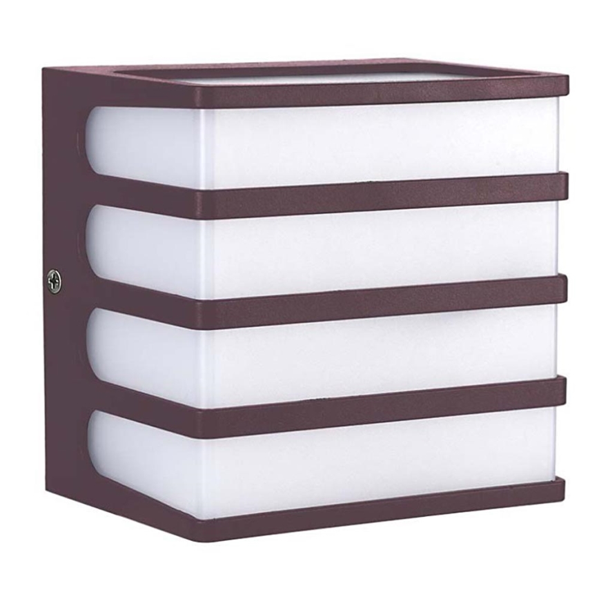 LED Spoljna zidna lampa LED/8W/230V IP65 3000K braon