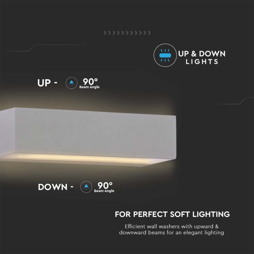 LED Spoljna zidna lampa LED/9W/230V 3000K IP65