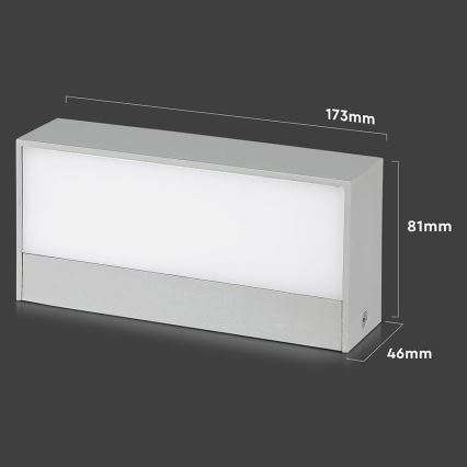 LED Spoljna zidna lampa LED/9W/230V 4000K IP65
