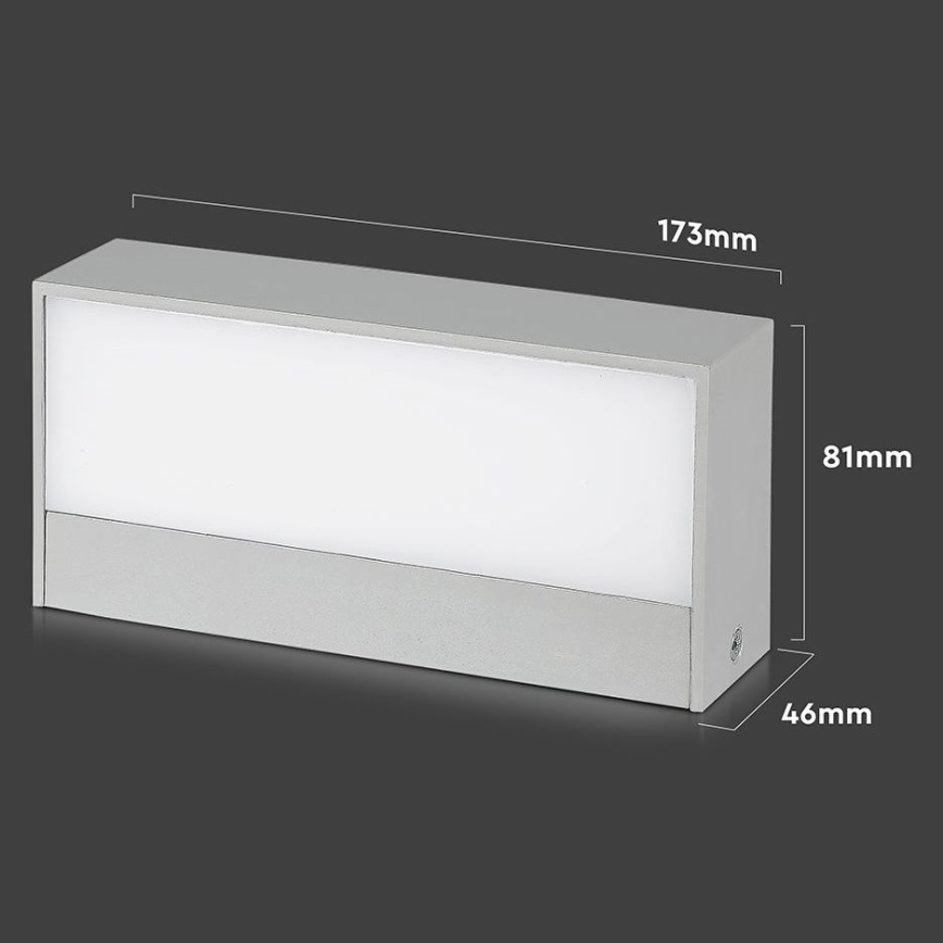 LED Spoljna zidna lampa LED/9W/230V 4000K IP65