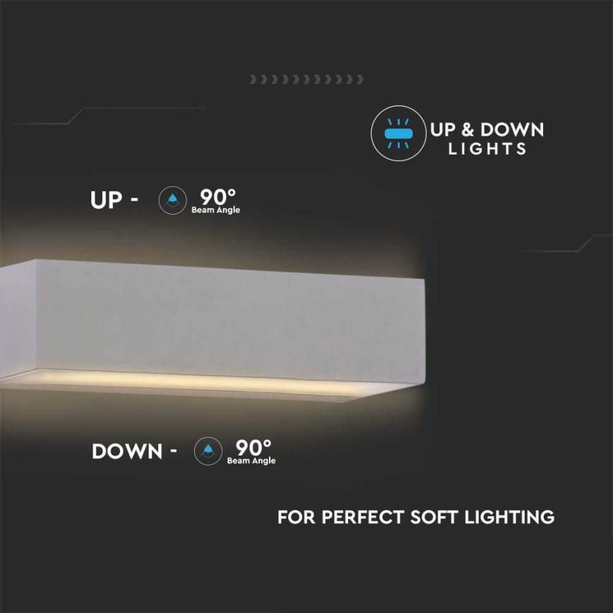 LED Spoljna zidna lampa LED/9W/230V 6400K IP65