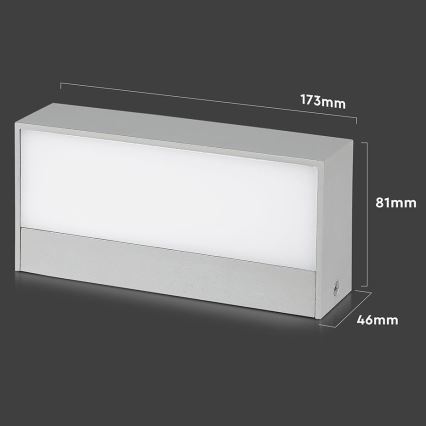 LED Spoljna zidna lampa LED/9W/230V 6400K IP65