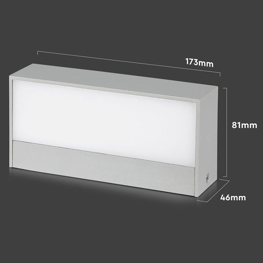 LED Spoljna zidna lampa LED/9W/230V 6400K IP65