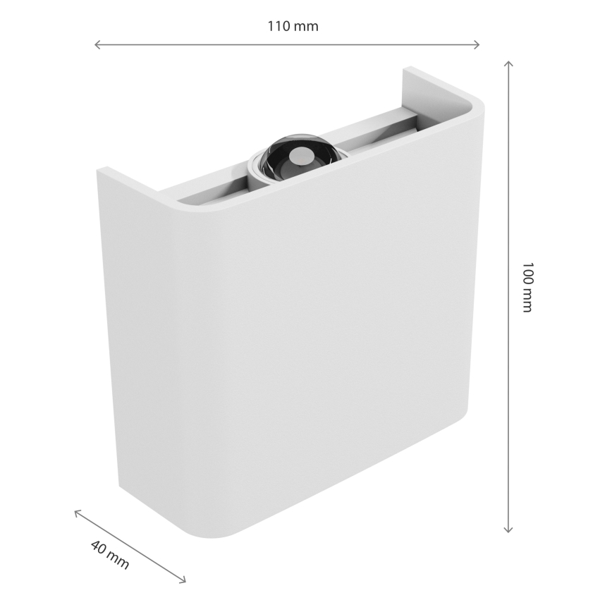 LED Spoljna zidna lampa LUNARIX LED/2W/230V 3000-6000K CRI 90 IP54 bela