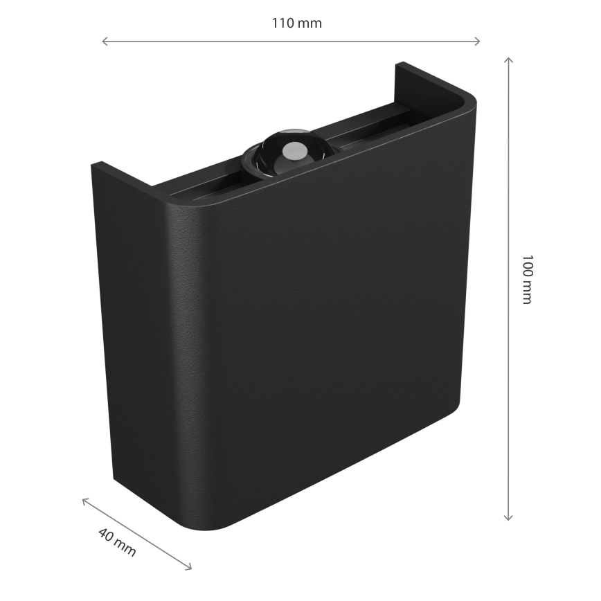 LED Spoljna zidna lampa LUNARIX LED/2W/230V 3000-6000K CRI 90 IP54 crno