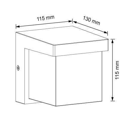 LED Spoljna zidna lampa MORGAN LED/10W/230V IP54
