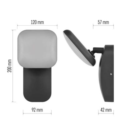 LED Spoljna zidna lampa NIKA LED/12,5W/230V IP44