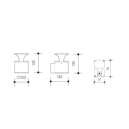 LED Spoljna zidna lampa ORNELA LED/6W/230V 3000K IP54 braon