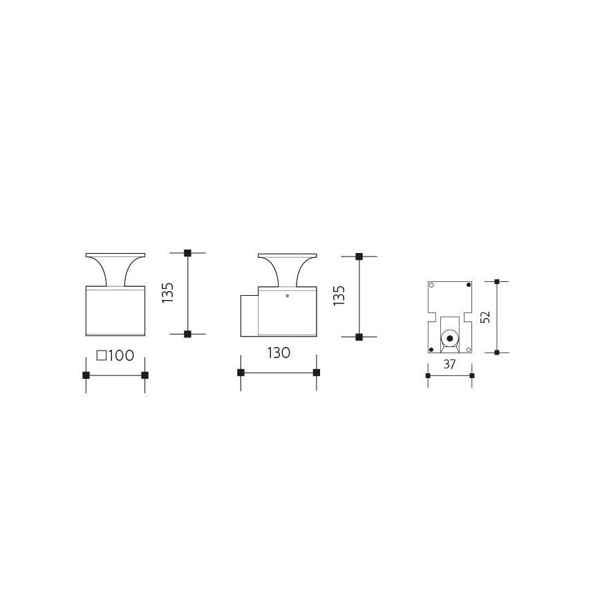 LED Spoljna zidna lampa ORNELA LED/6W/230V 3000K IP54 braon