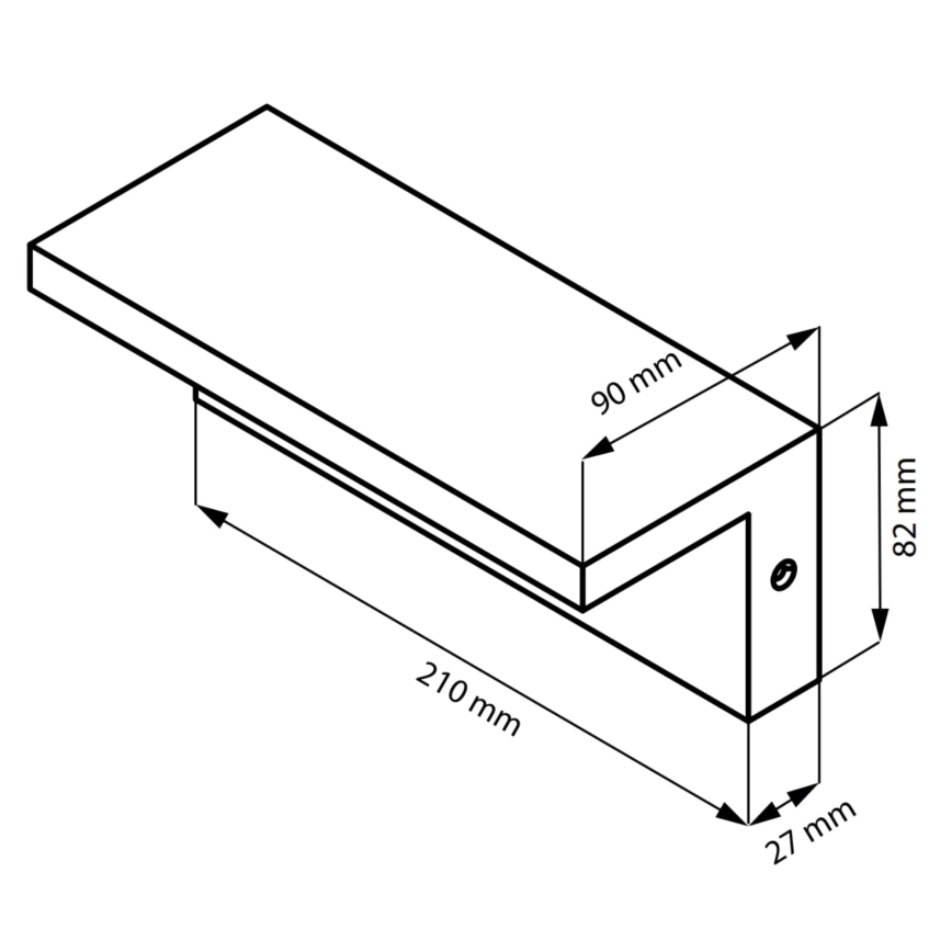LED Spoljna zidna lampa TESA LED/10W/230V IP54 crno