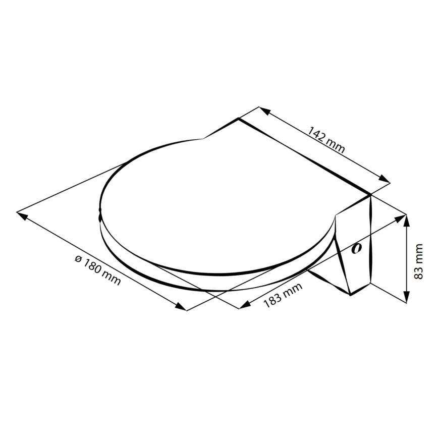 LED Spoljna zidna lampa TESA LED/10W/230V IP54 crno