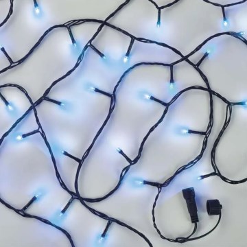 LED spoljni božićni lanac 100xLED/10m IP44 plav