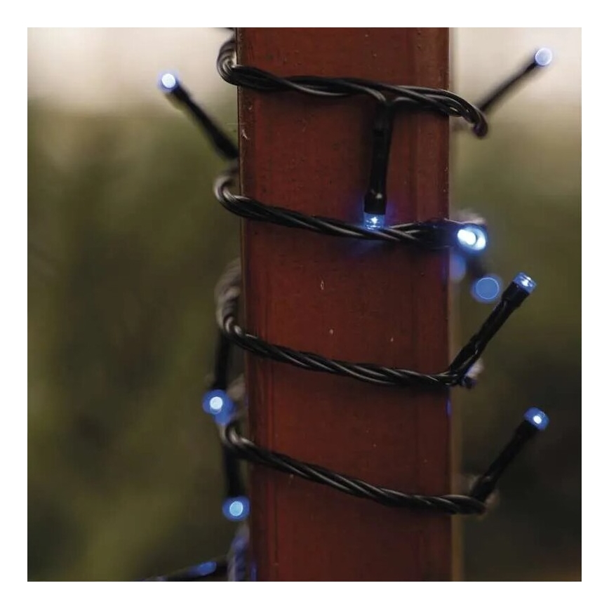 LED spoljni božićni lanac 100xLED/10m IP44 plav