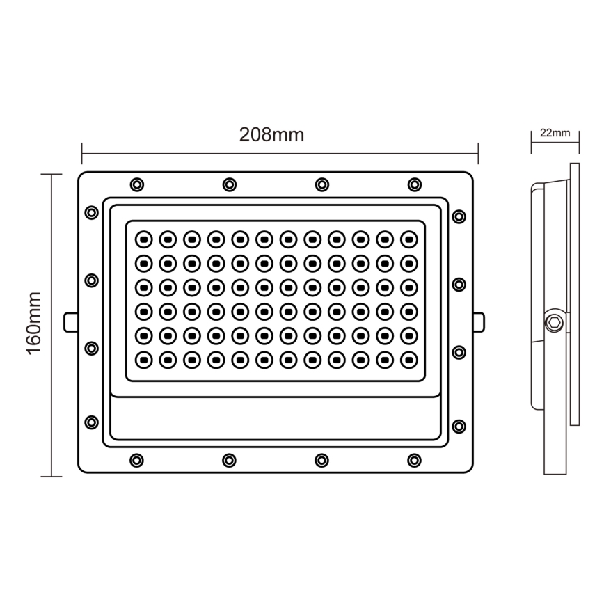 LED Spoljni reflektor LED/100W/230V 5000K IP65 sivo