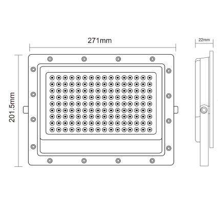 LED Spoljni reflektor LED/150W/230V 5000K IP65 sivo