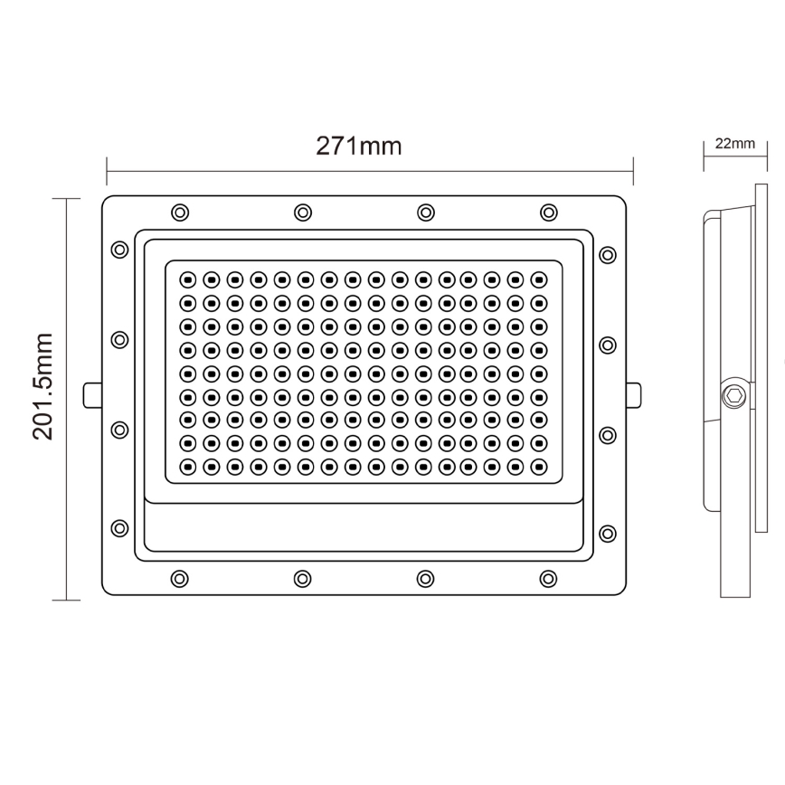 LED Spoljni reflektor LED/150W/230V 5000K IP65 sivo
