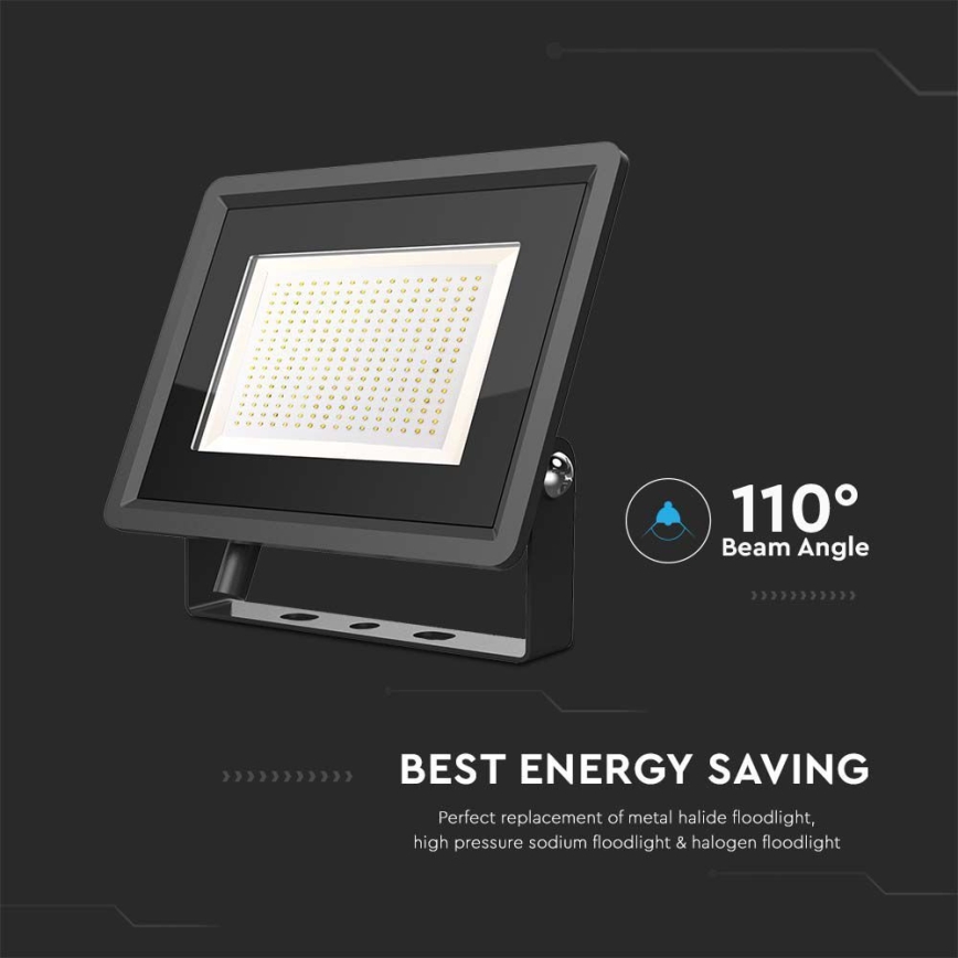 LED Spoljni reflektor LED/200W/230V 4000K IP65 crno