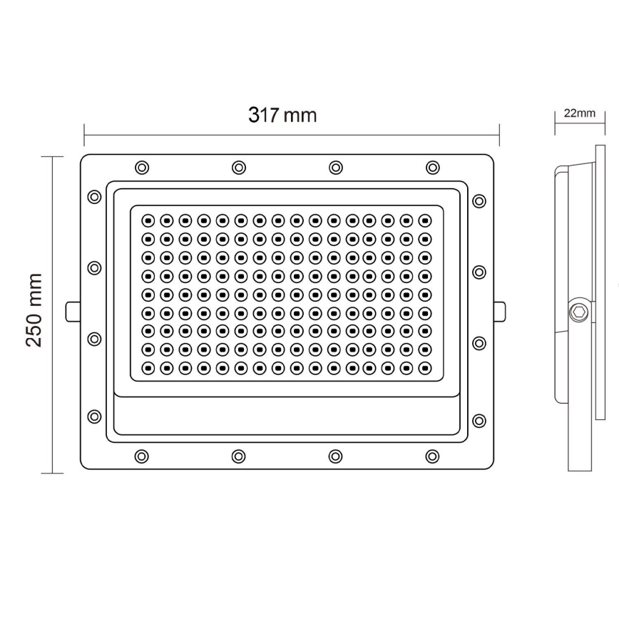 LED Spoljni reflektor LED/200W/230V 5000K IP65 sivo