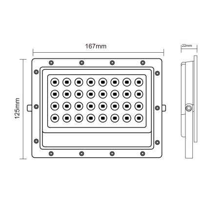 LED Spoljni reflektor LED/50W/230V 5000K IP65 sivo