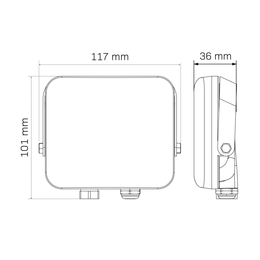 LED Spoljni reflektor MILKY LED/20W/230V 4000K IP65 crno