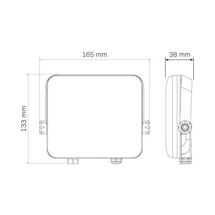 LED Spoljni reflektor MILKY LED/30W/230V 4000K IP65 crno