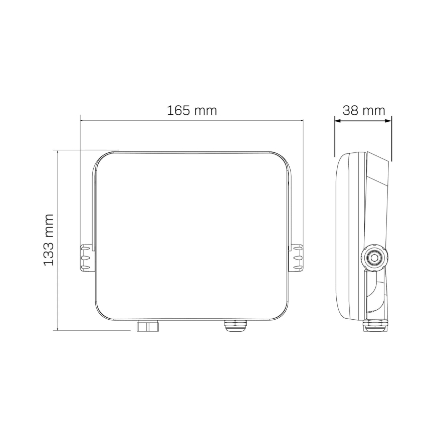 LED Spoljni reflektor MILKY LED/30W/230V 4000K IP65 crno