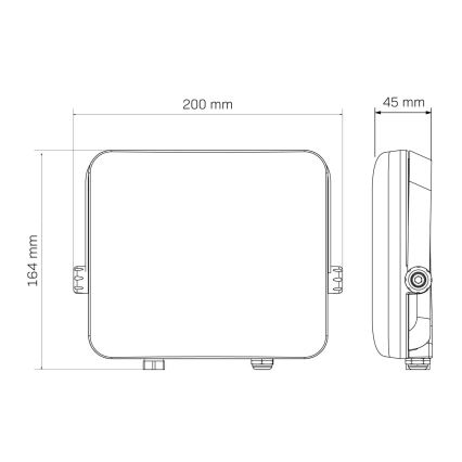 LED Spoljni reflektor MILKY LED/50W/230V 4000K IP65 crno