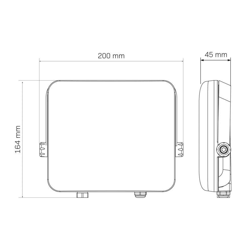 LED Spoljni reflektor MILKY LED/50W/230V 4000K IP65 crno