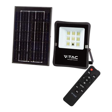 LED Spoljni solarni reflektor LED/6W/3,2V 4000K IP65 5000 mAh + daljinski upravljač