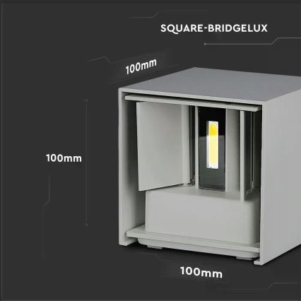 LED Spoljno zidno svetlo LED/5W/230V 4000K IP65 sivo