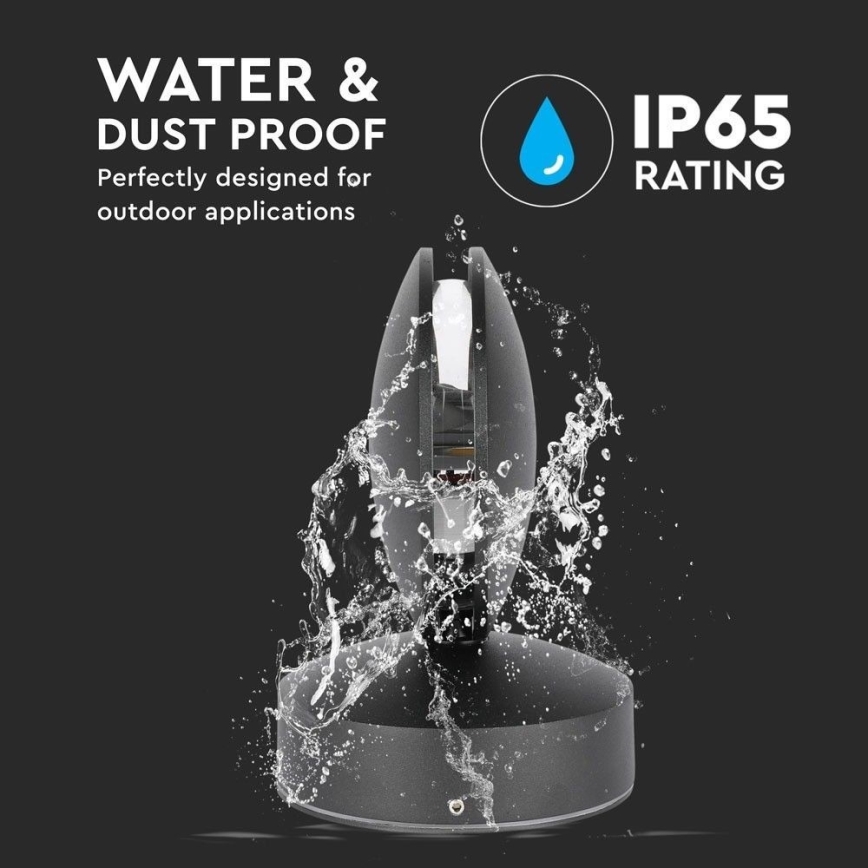 LED spoljašnje zidno fleksibilno svetlo LED/7W/230V 4000K IP65 crna