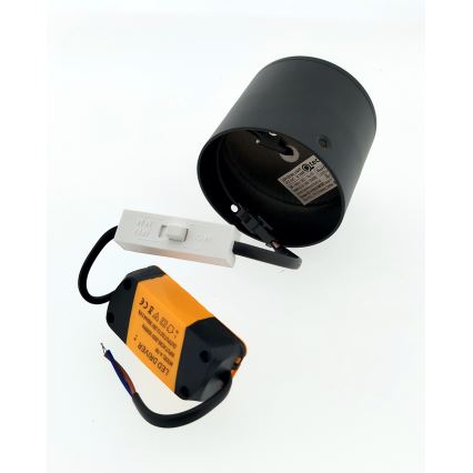 LED spot svetiljka 5W/230V 3000/4000/6400K, prečnik 7,5 cm, crna