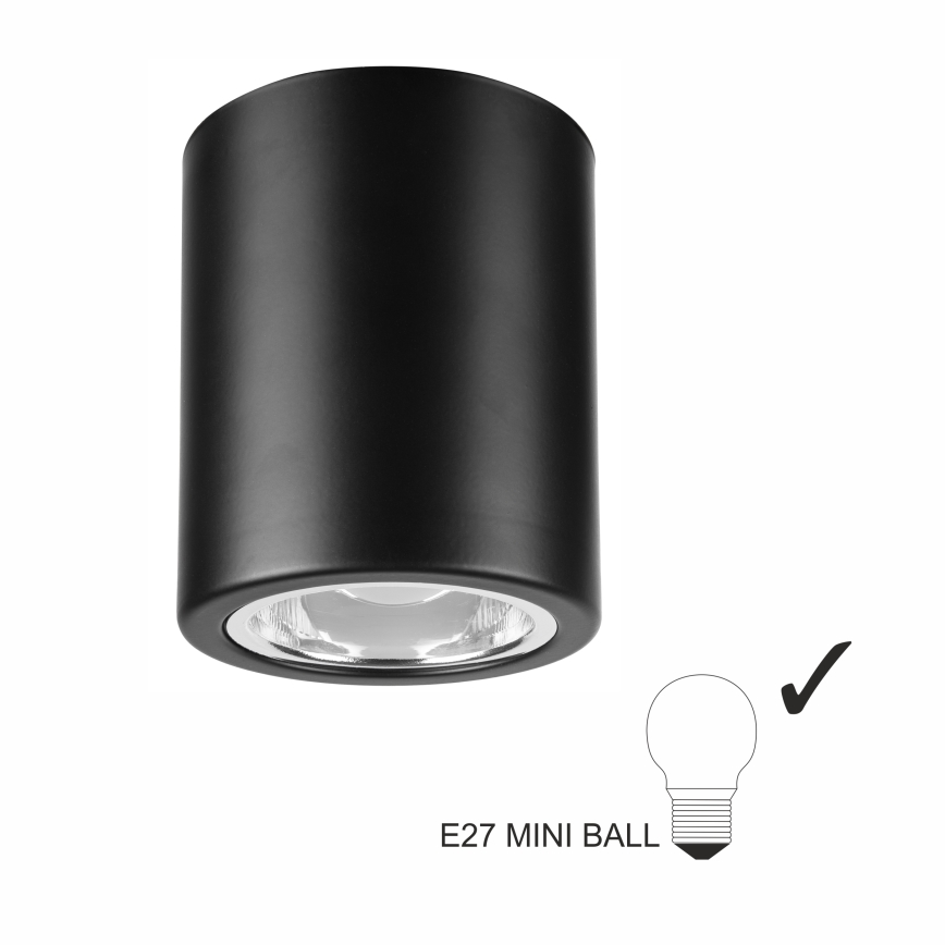 LED spot svetiljka TACO 1xE27/15W/230V crna