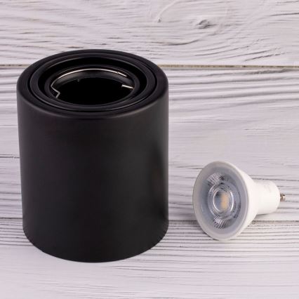 LED spot svetiljka TUBA 1xGU10/5W/230V 2700K crna
