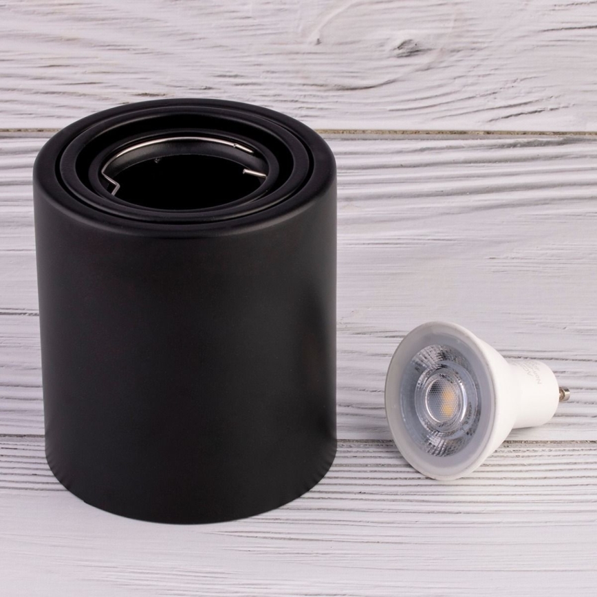 LED spot svetiljka TUBA 1xGU10/5W/230V 2700K crna