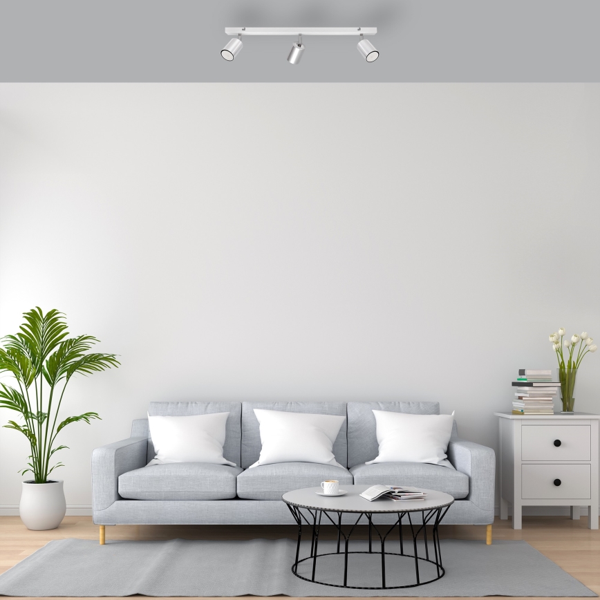 LED spot svetiljka TUNE 3xGU10/4,8W/230V mat hrom/bela