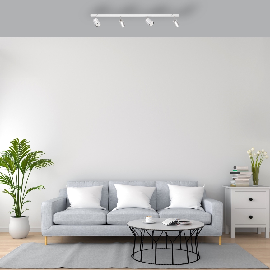 LED spot svetiljka TUNE 4xGU10/4,8W/230V mat hrom/bela