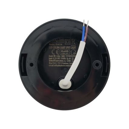 LED spot svetlo LED/9W/230V prečnik 9 cm crna