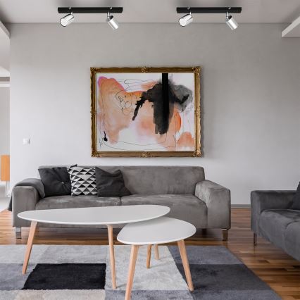 LED spot svetlo TUNE 2xGU10/4,8W/230V matni hrom/crna